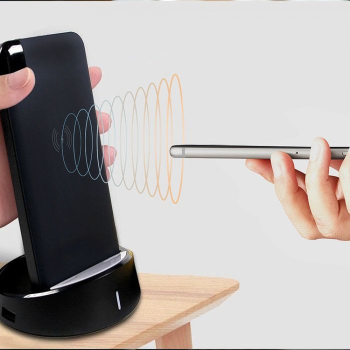 8000mAh Bateria Externă Încărcare Wireless & Display Negru Stativ Lampă Negru [3]