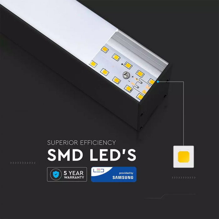 Lampa LED Liniara V-TAC, 40W, Cip Samsung, Montaj Suspendat, 5 Ani Garantie [8]