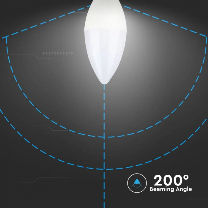 Bec LED V-TAC, 4.5W, 470lm, E14, Lumânare, Cip Samsung [7]