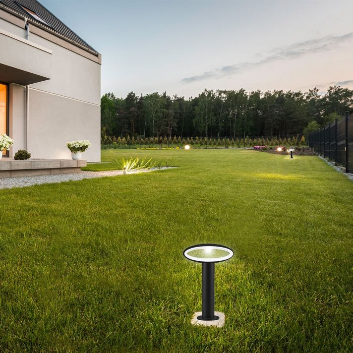 9W LED Bollard Lamp Gri Închis Aluminiu 30cm 3000K IP54 [5]