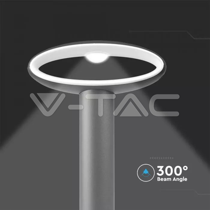 9W LED bollard lamp gri inchis aluminiu 30cm 4000K IP54 [3]