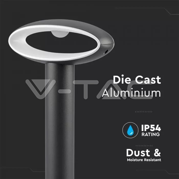 9W LED bollard lamp gri inchis aluminiu 30cm 4000K IP54 [2]