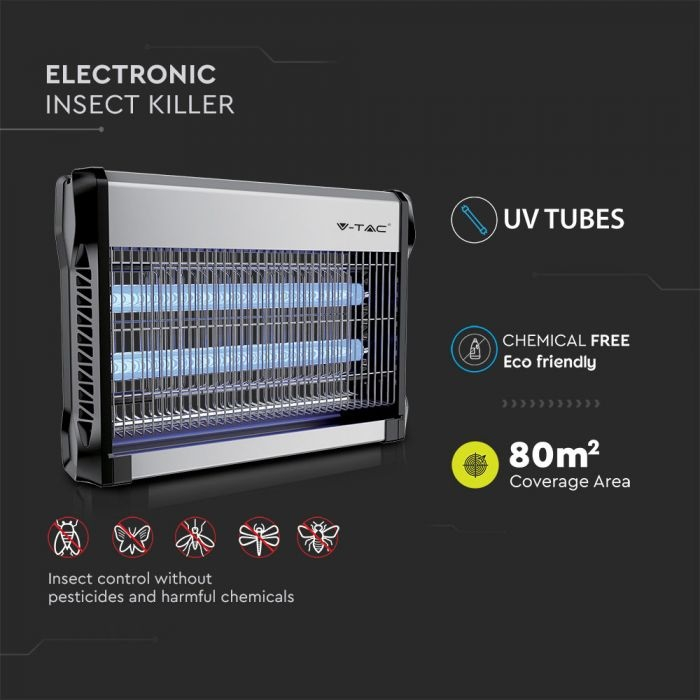Aparat Electronic V-TAC Anti Insecte, 2*10W, Acoperire 80m2 [8]