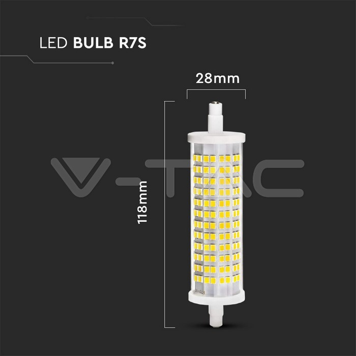 Bec LED 18W R7S Ceramic 6400K [3]