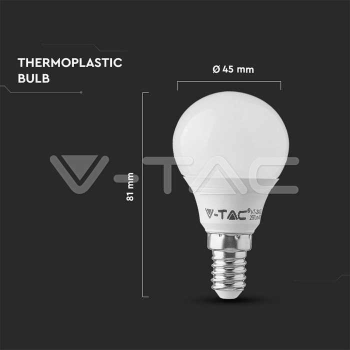 Bec LED 5.5W E27 P45 2700K Set cutie 6 bucăți [4]