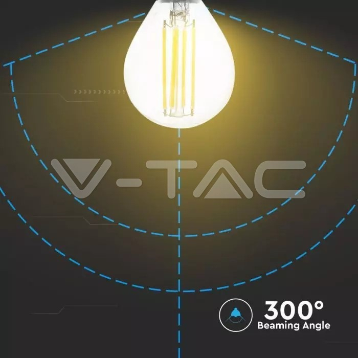 Bec LED 6W Filament E14 P45 Clear Cover 2700K [3]