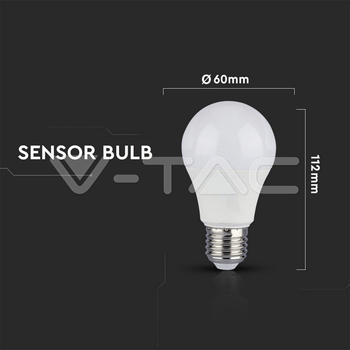 Bec LED 9W E27 A60 Senzor Microunde 3000K [4]