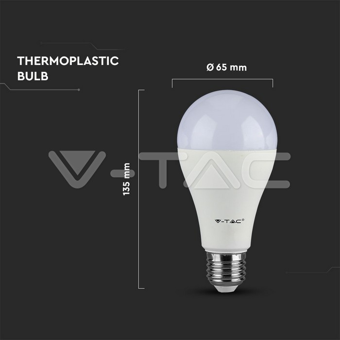 Bec LED Cip SAMSUNG 15W E27 A65 Plastic Alb cald [3]