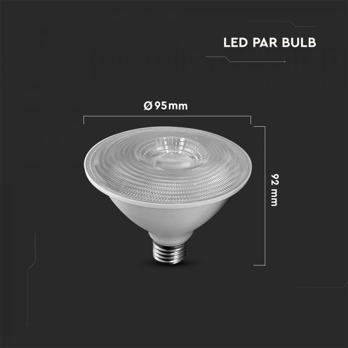 Bec LED cu cip Samsung, 11W, E27, PAR30, Plastic, Lumina neutra [5]