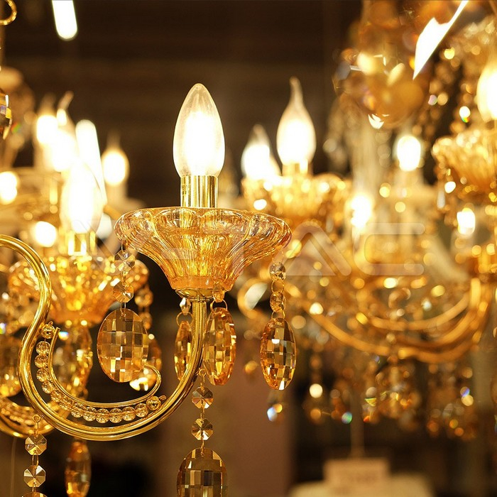 Bec LED SAMSUNG Cip Filament 4W E14 Lumânare Sticlă Clară Dimabil [3]