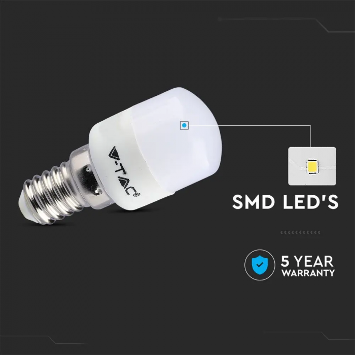 Bec LED V-TAC, 2W, 180lm, E14, ST26, Cip Samsung, 5 ani garantie [4]