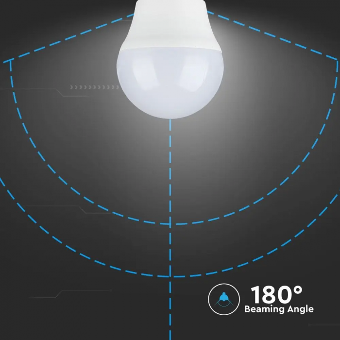 Bec LED V-TAC, 5.5W, G45, 470lm, E27, Cip Samsung [5]