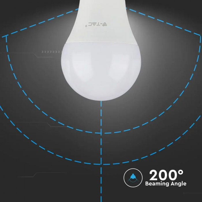 Bec LED V-TAC, 6.5W, 806lm, E27, A60, Cip Samsung, 5 ani garantie [4]