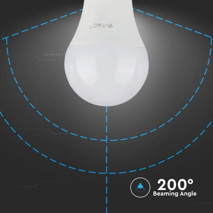 Bec LED V-TAC, 8.5W, 1055lm, E27, A60, Cip Samsung, 5 ani garantie [5]