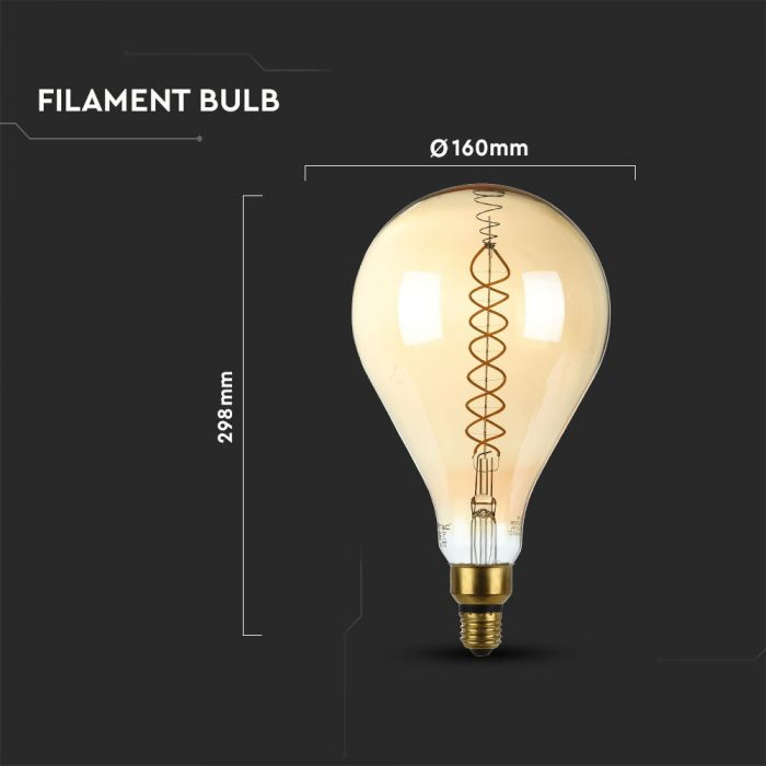 Bec LED V-TAC,  8W, E27, Filament, Dimabil, 2000K [5]