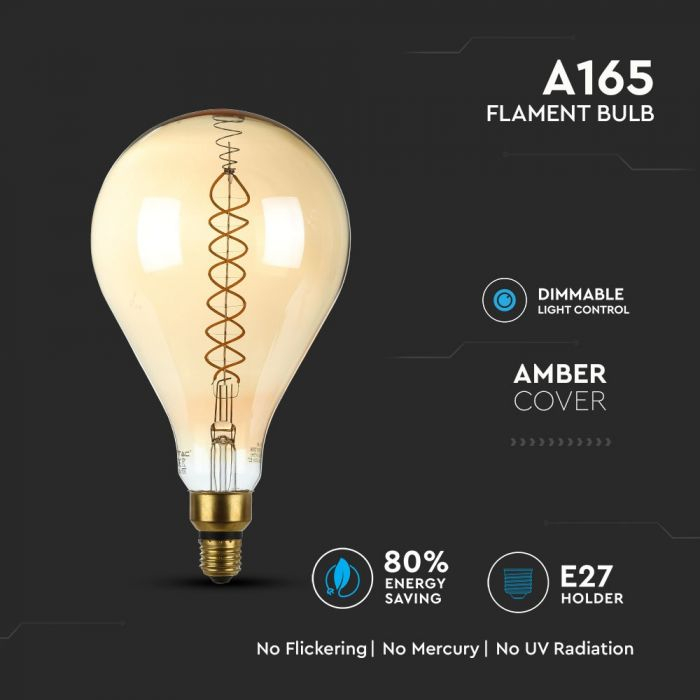 Bec LED V-TAC,  8W, E27, Filament, Dimabil, 2000K [6]