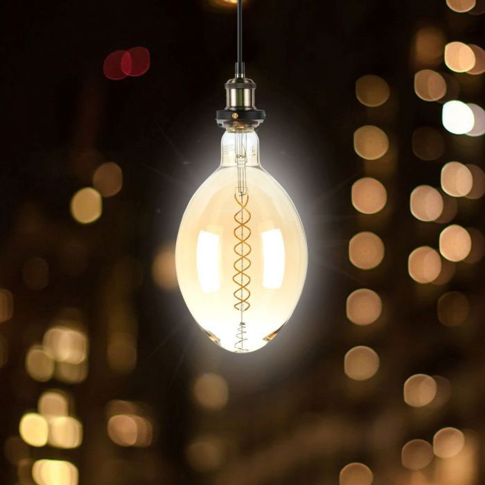 Bec LED V-TAC, 8W, E27, BF180, Filament Dublu, 2000K, Dimabil [6]