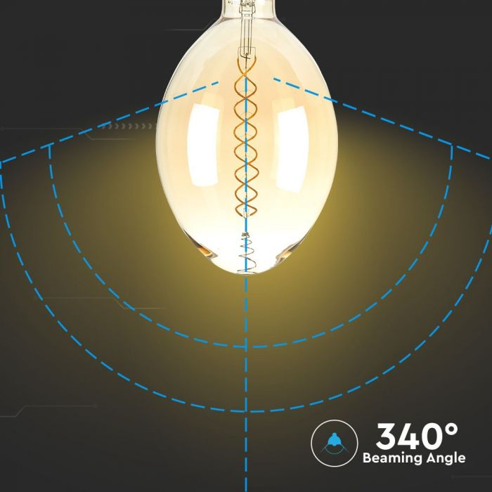 Bec LED V-TAC, 8W, E27, BF180, Filament Dublu, 2000K, Dimabil [5]