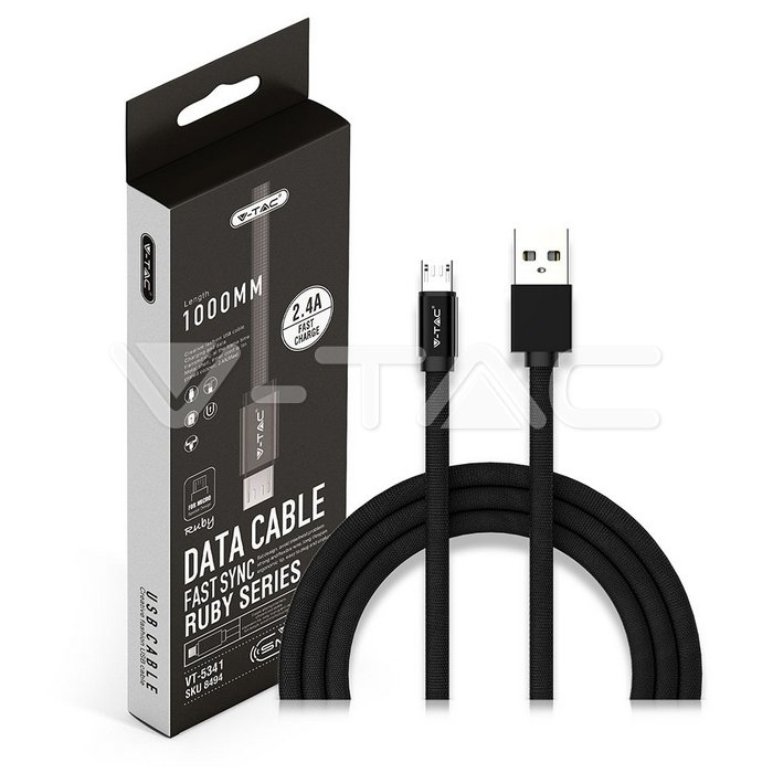 Cablu Micro USB Negru Seria Ruby 1m [3]