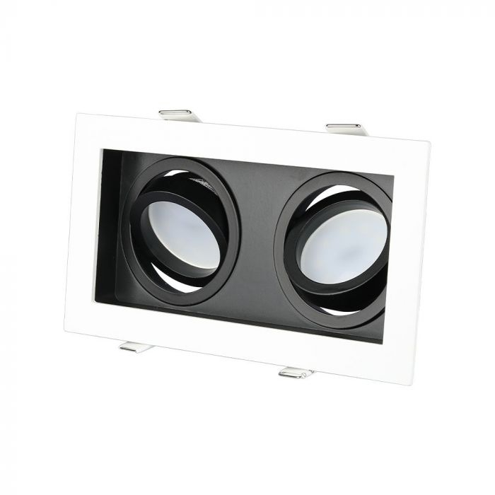 Carcasa Spot 2x GU10, Negru+Alb [4]