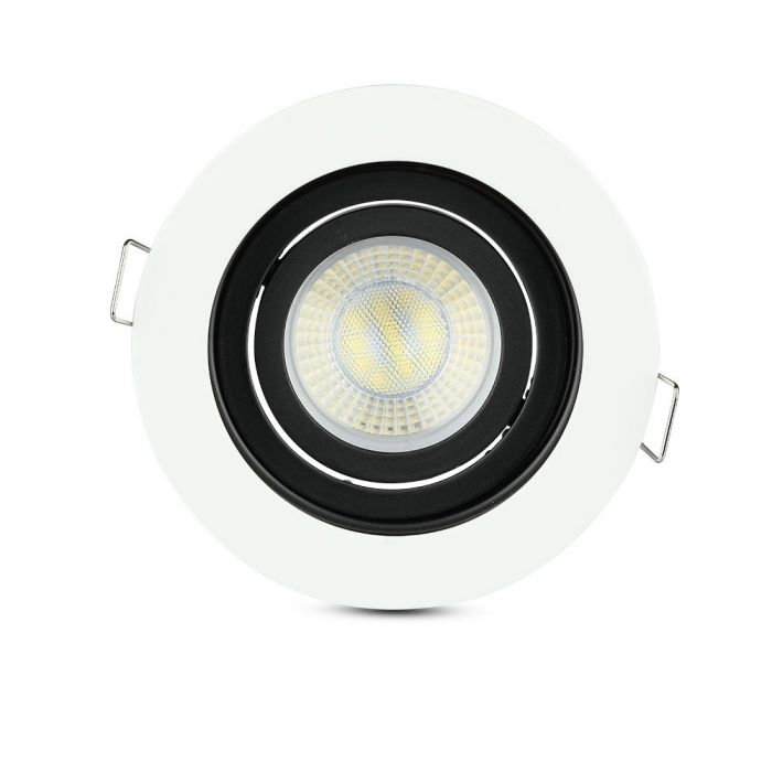 Carcasa Spot GU10, Alb + Negru, IP20, Montaj Incastrat [6]