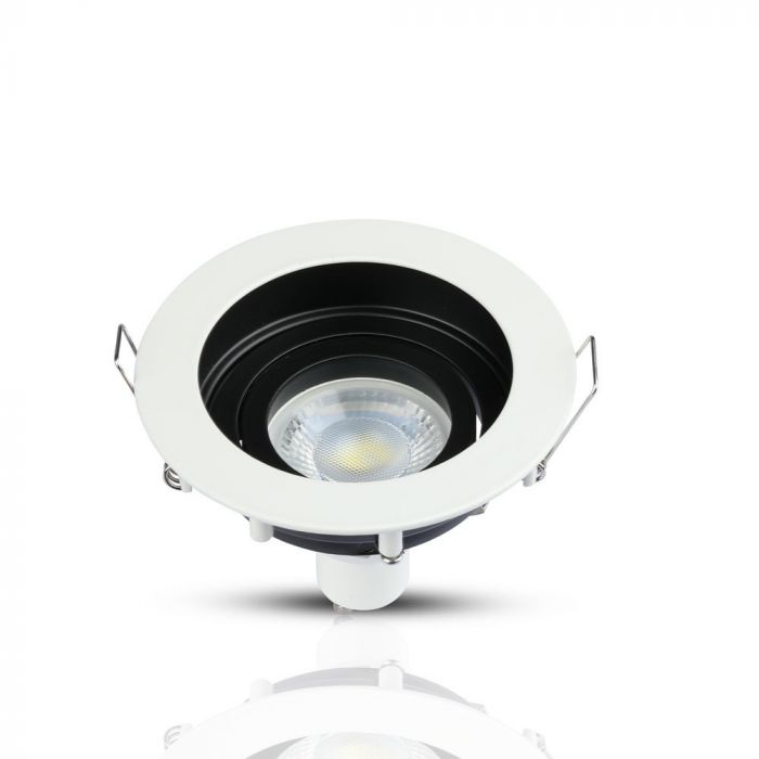 Carcasa Spot GU10, Alb + Negru, IP20, Montaj Incastrat [4]
