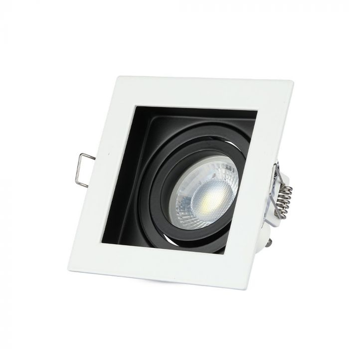 Carcasa Spot GU10, Alb + Negru, IP20, Patrat [3]