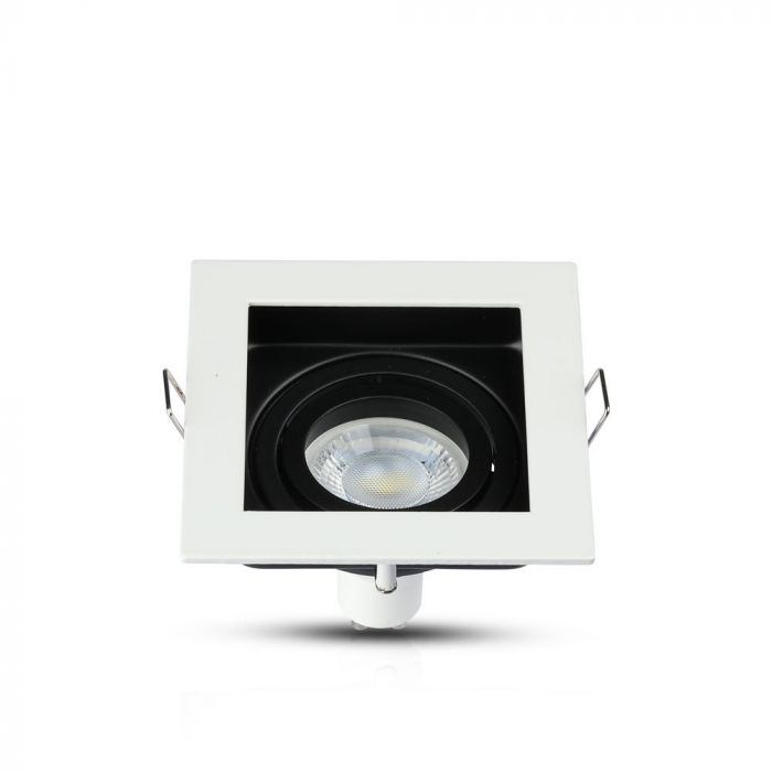 Carcasa Spot GU10, Alb + Negru, IP20, Patrat [4]