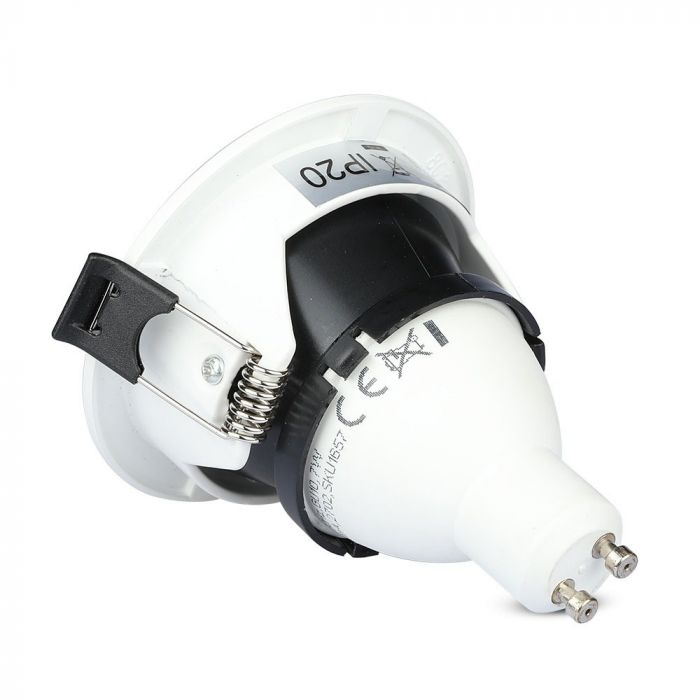 Carcasa Spot GU10, Alb + Negru, Rotund, IP20, Montaj Incastrat [7]