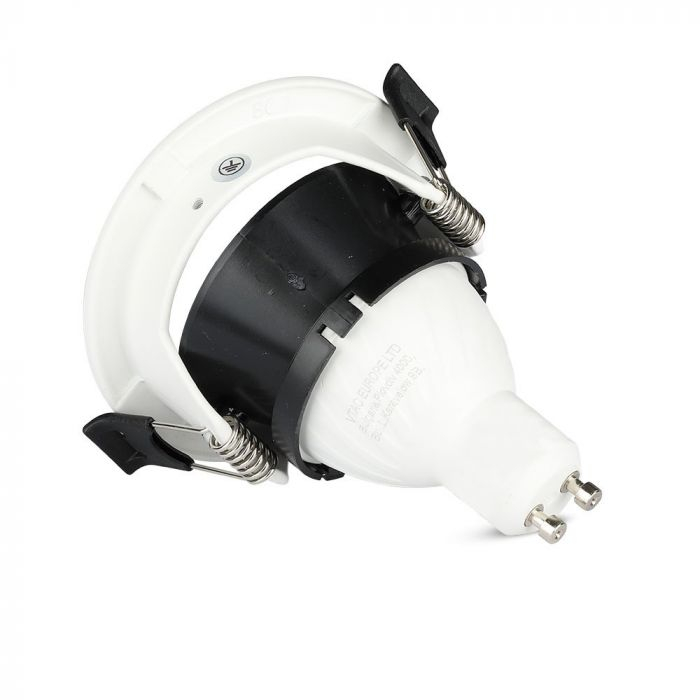 Carcasa Spot GU10, Alb + Negru, Rotund, IP20, Montaj Incastrat [4]