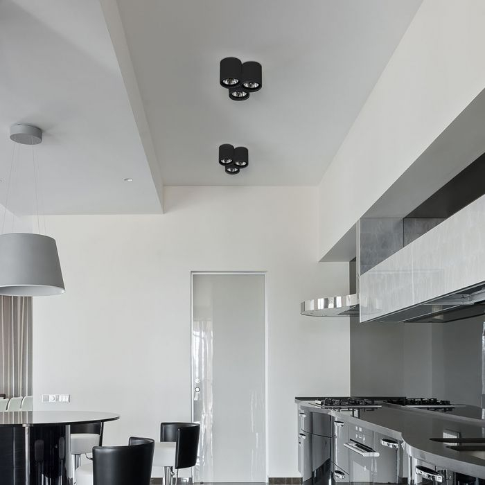 Carcasa Spot GU10, Negru, IP20, Montaj Aparent, Rotund [6]