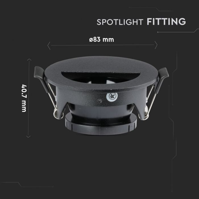 Carcasa Spot GU10, Negru, IP20, Montaj Incastrat [7]