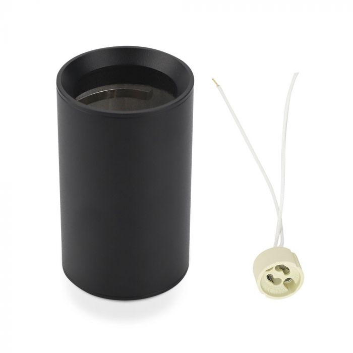 Carcasa Spot GU10, Negru, Rotund, IP20, Montaj Aplicat [2]