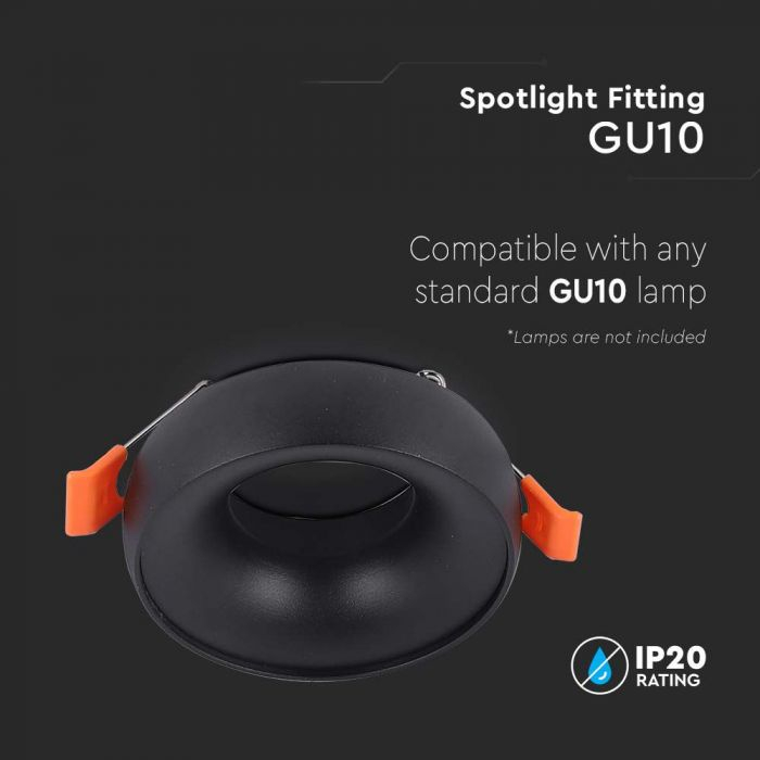 Carcasa Spot GU10, Negru, Rotund, IP20, Montaj Incastrat [3]