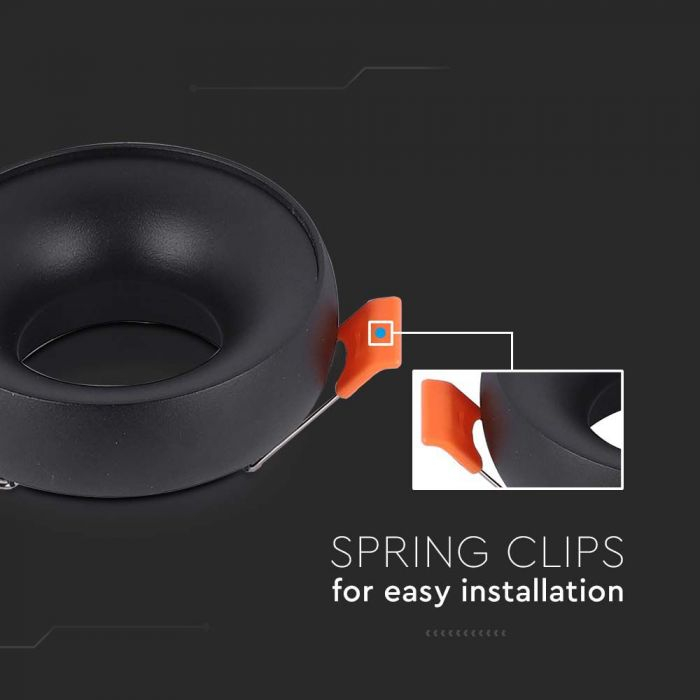 Carcasa Spot GU10, Negru, Rotund, IP20, Montaj Incastrat [4]