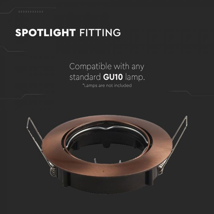 Carcasa Spot Gu10, Rotund, Bronz [2]