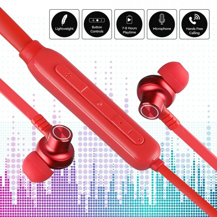 Casti Bluetooth, Rosu [7]