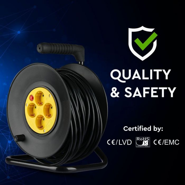 Derulator cablu electric V-TAC, 4 prize, 25m [6]