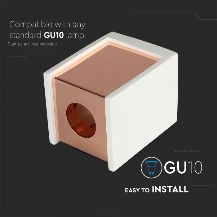 Fitting din Gips, Roz-Gold, Soclu GU10 [6]