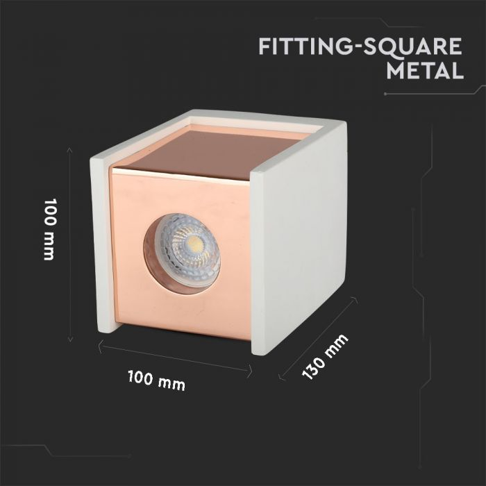 Fitting din Gips, Roz-Gold, Soclu GU10 [7]