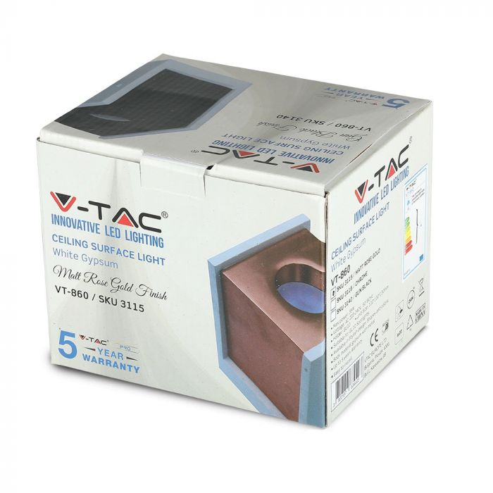 Fitting din Gips, Roz-Gold, Soclu GU10 [2]