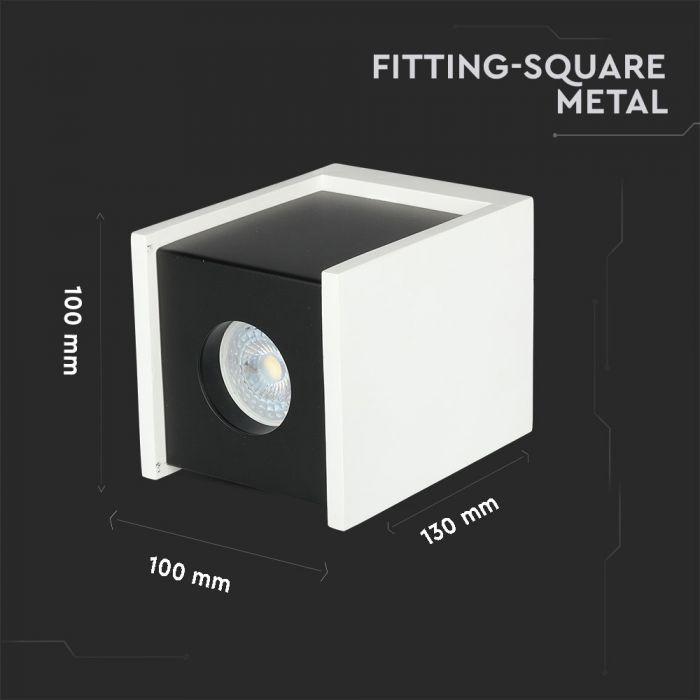 Fitting din Gips, Negru, Soclu GU10 [8]
