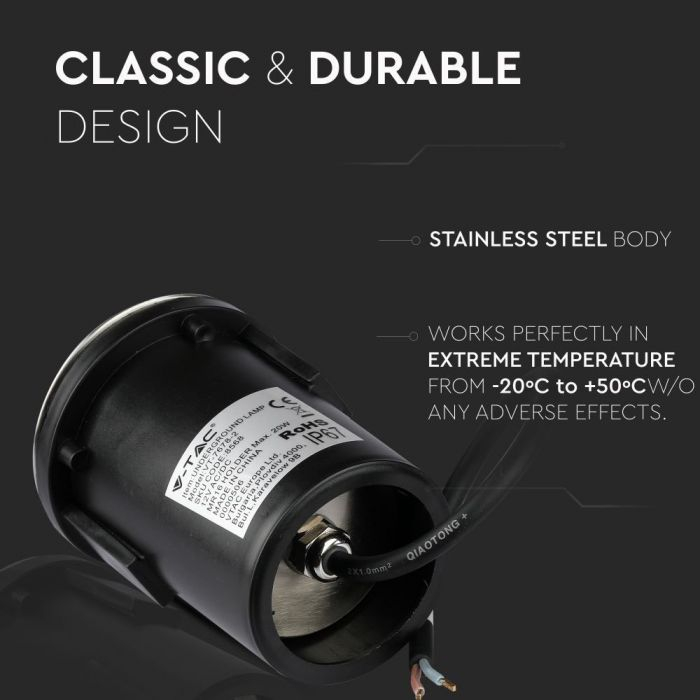 Fitting pentru exterior V-TAC, MR16, 12V, IP67, Montaj incastrat [5]
