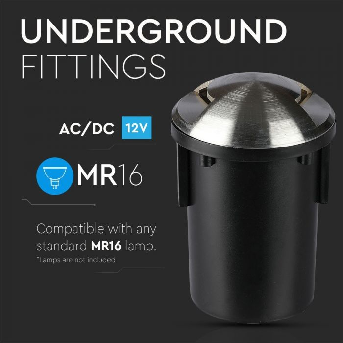 Fitting pentru exterior V-TAC, MR16, 12V, IP67, Montaj incastrat [7]
