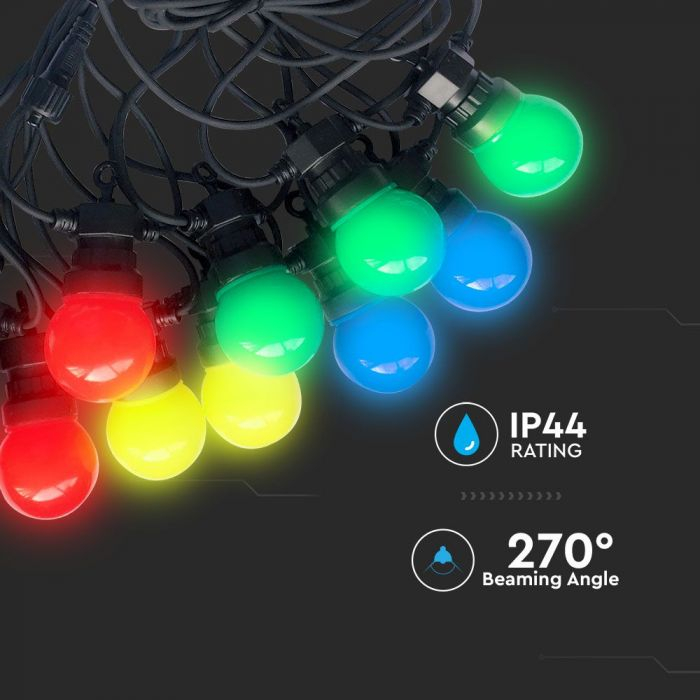 Ghirlandă Luminoasă LED 10m. 20 x 0.5W EU Becuri RGB [2]