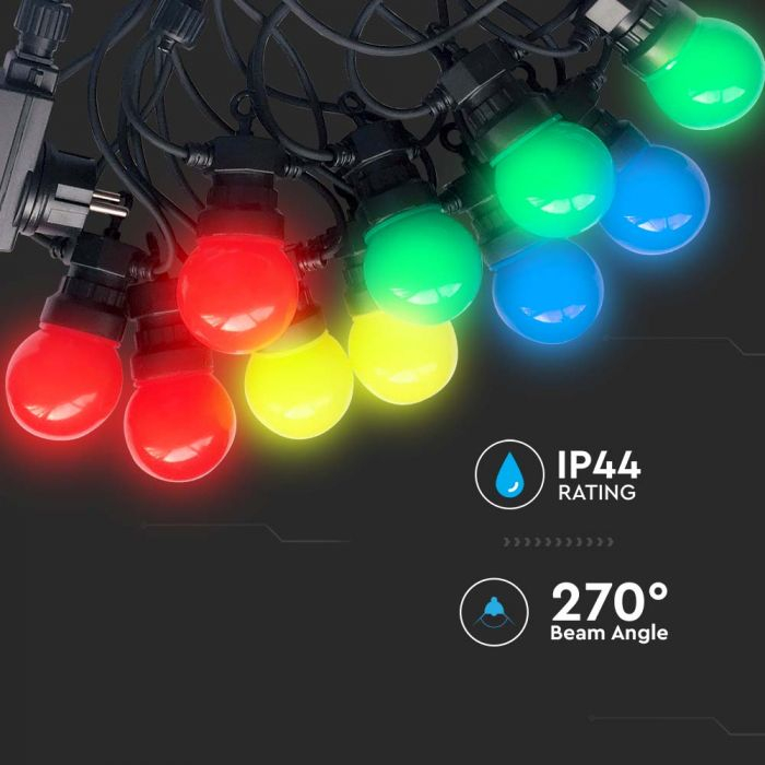 Ghirlandă Luminoasă LED 5m. 10 x 0.5W EU Becuri RGBY [4]