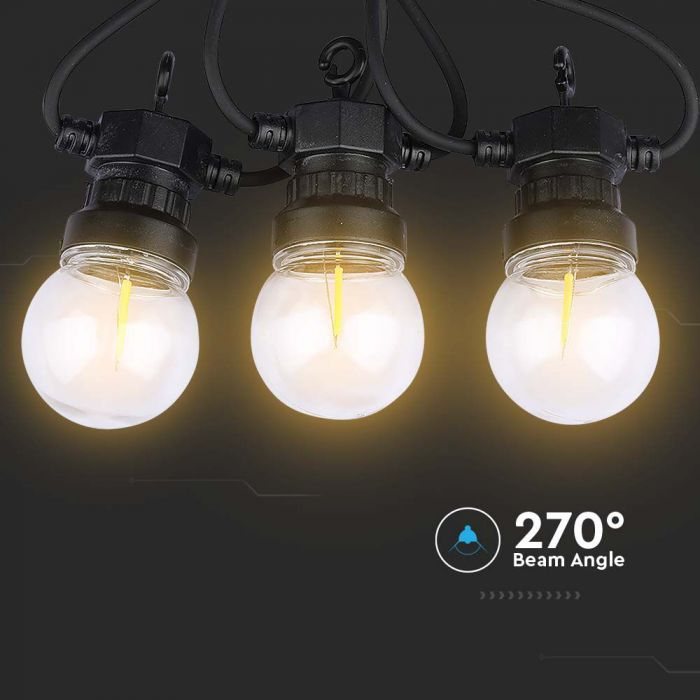 Ghirlanda Luminoasa V-TAC, 0.4W/Bec, 3000K, 5M, 10 becuri [6]
