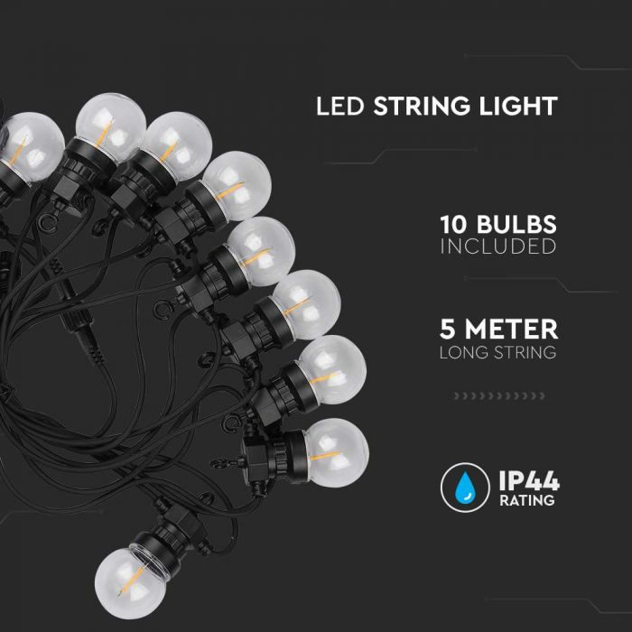 Ghirlanda Luminoasa V-TAC, 0.4W/Bec, 3000K, 5M, 10 becuri [4]