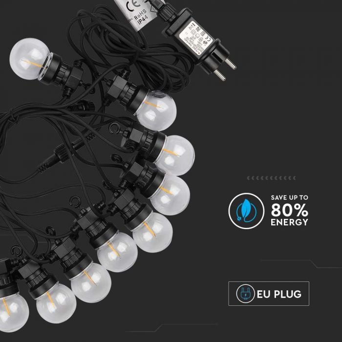 Ghirlanda Luminoasa V-TAC, 0.4W/Bec, 3000K, 5M, 10 becuri [5]