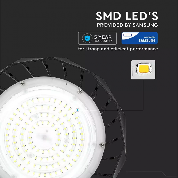 Highbay LED V-TAC, 100W, 12000lm, 120lm/W, Cip Samsung, Dimabil, 90'D [11]